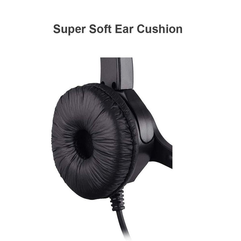 TelPal Corded Noise Cancelling Monaural Headset with USB Headset Adapter as Office PC Headset for Computer/PC/Laptop Use Only - Image 4
